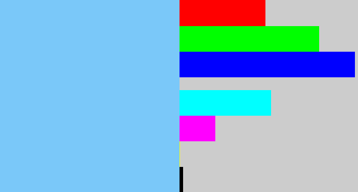 Hex color #7ac8f9 - lightblue
