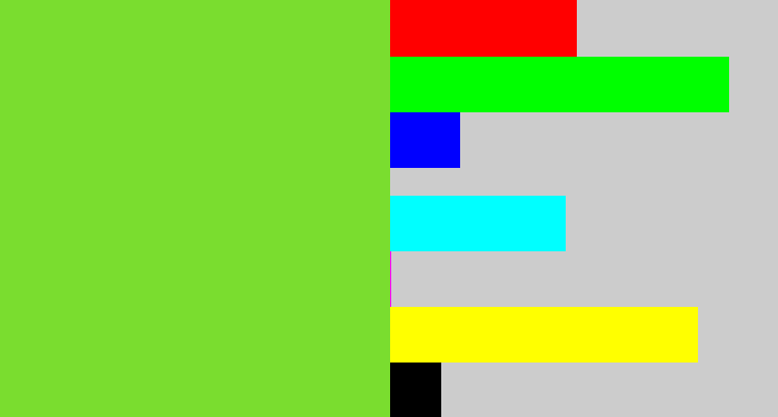 Hex color #7add2f - apple green