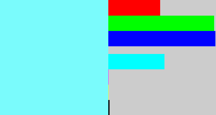 Hex color #7afbfc - robin egg blue