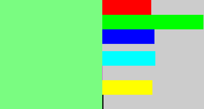 Hex color #7afc81 - lightgreen