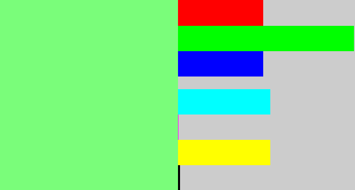Hex color #7afd7a - lightgreen