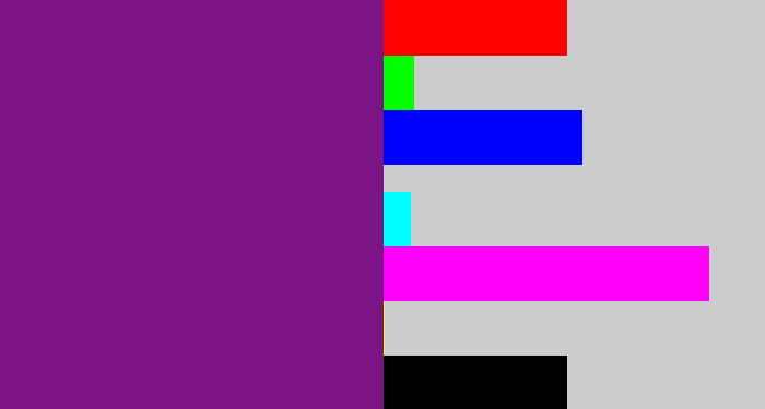 Hex color #7b1484 - darkish purple