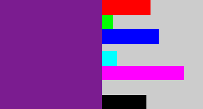 Hex color #7b1c90 - purple