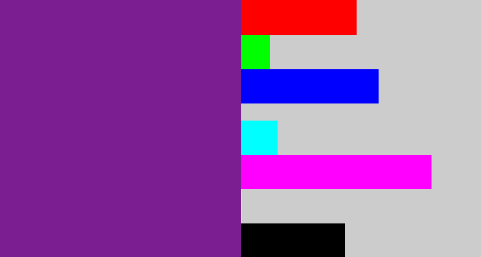 Hex color #7b1e91 - purple