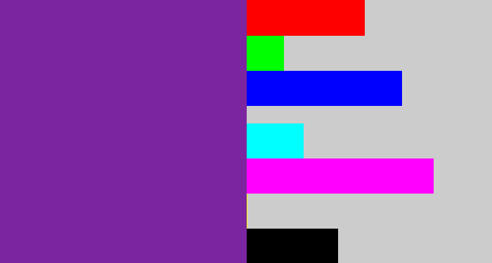 Hex color #7b26a0 - purple