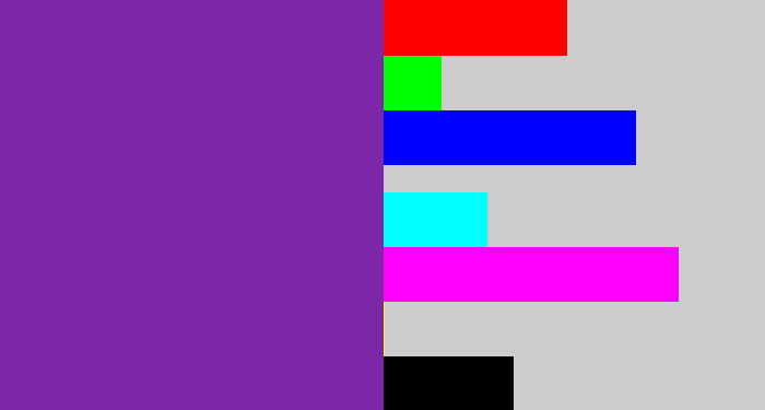 Hex color #7b27a8 - purple