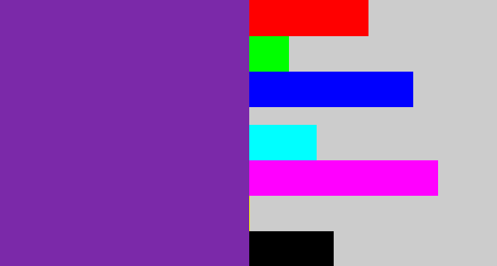 Hex color #7b29a9 - purple