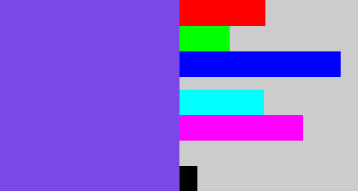 Hex color #7b47e6 - bluish purple