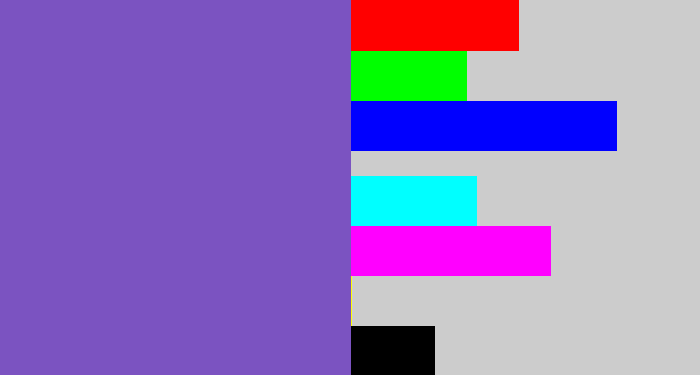 Hex color #7b53c1 - light indigo