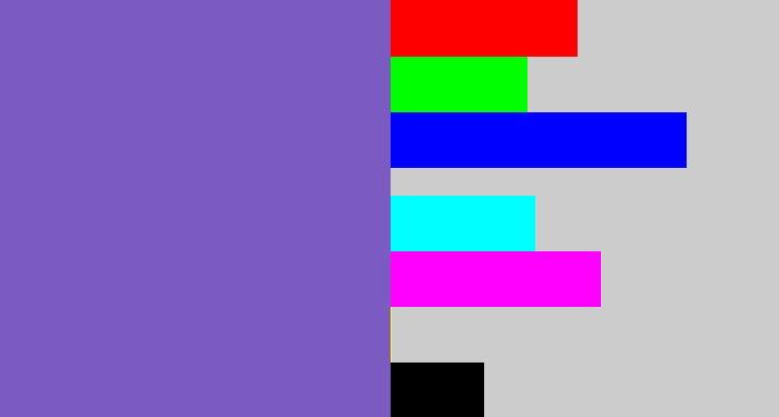 Hex color #7b5ac2 - light indigo