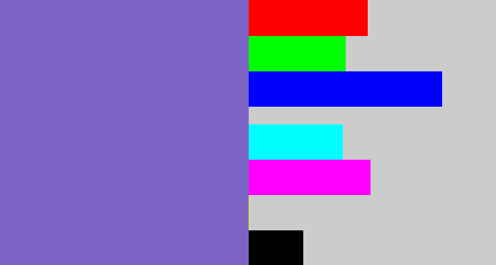 Hex color #7b64c6 - light indigo