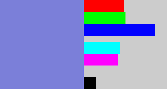 Hex color #7b7fd9 - perrywinkle