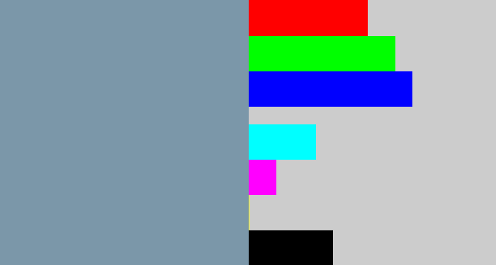 Hex color #7b97a9 - blue/grey