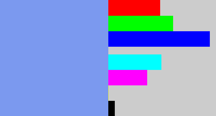 Hex color #7b99ef - periwinkle blue