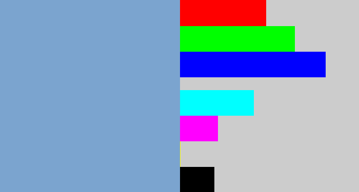 Hex color #7ba4cf - greyblue