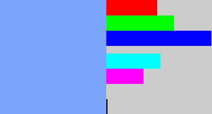 Hex color #7ba4fd - periwinkle blue