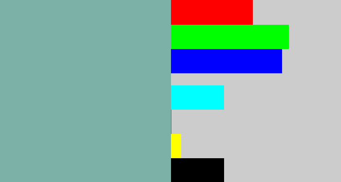 Hex color #7bb1a6 - bluegrey