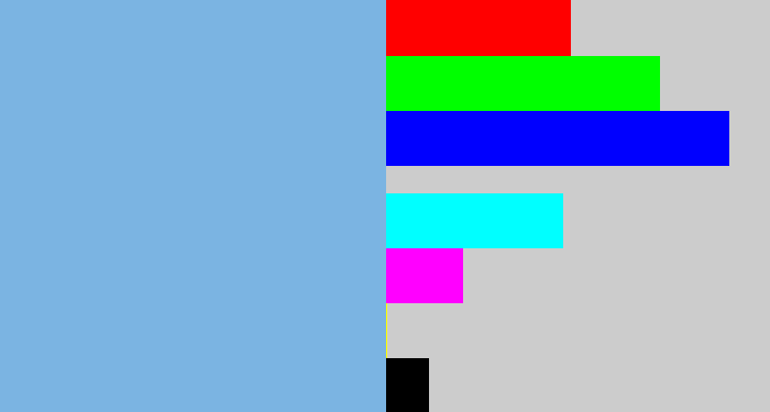 Hex color #7bb4e2 - lightblue
