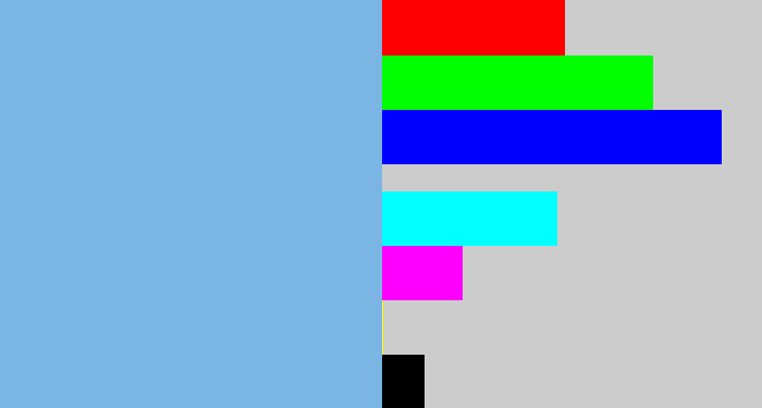 Hex color #7bb5e4 - lightblue