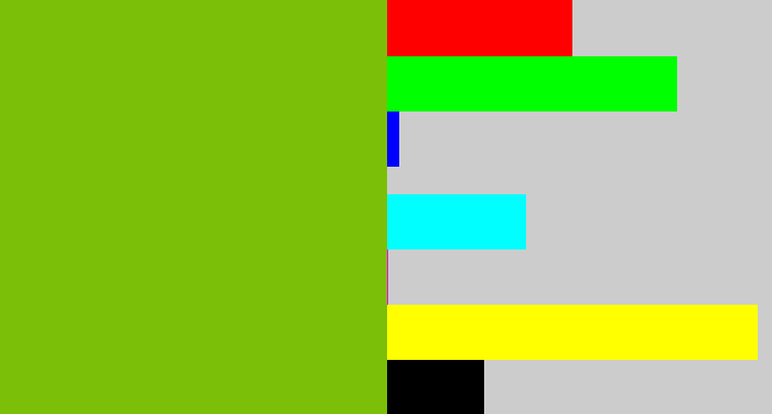 Hex color #7bbf08 - dark lime green