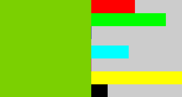 Hex color #7bd001 - dark lime green