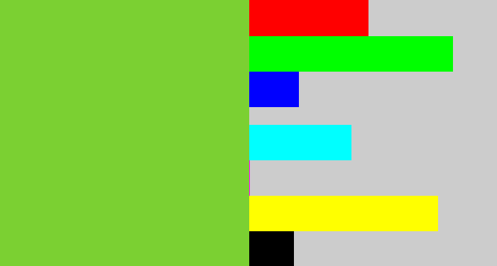 Hex color #7bd032 - apple green
