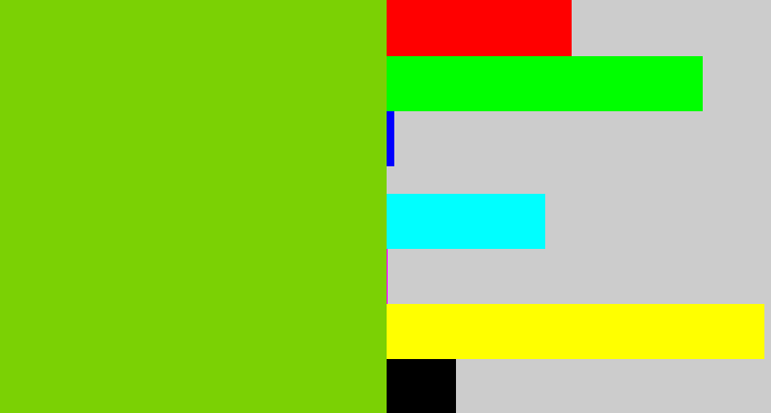 Hex color #7bd104 - dark lime green