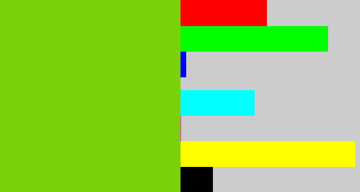 Hex color #7bd107 - dark lime green