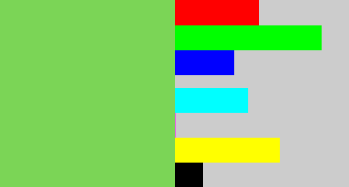 Hex color #7bd556 - fresh green