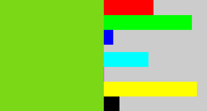Hex color #7bd816 - apple green