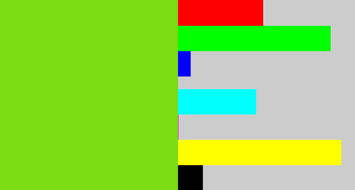 Hex color #7bdc12 - apple green