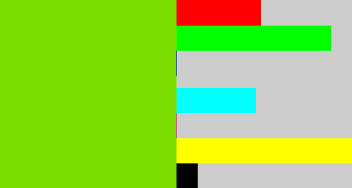 Hex color #7be000 - bright lime