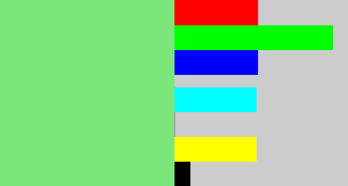 Hex color #7be77b - lightgreen