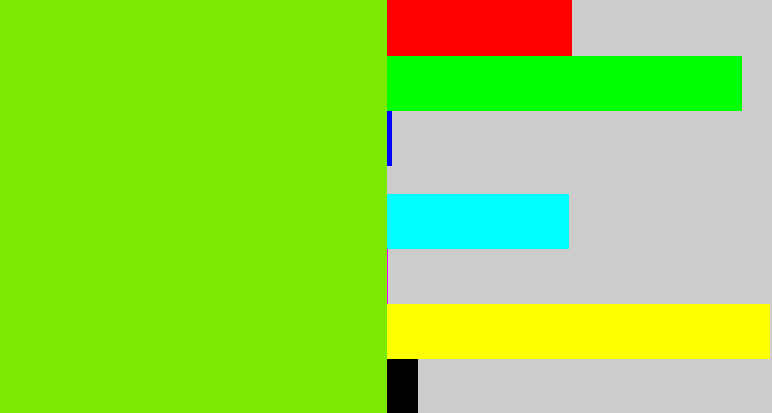 Hex color #7bea02 - bright lime
