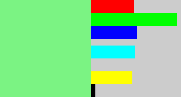 Hex color #7bf383 - lightgreen