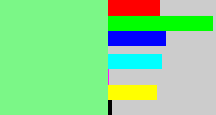Hex color #7bf787 - lightgreen