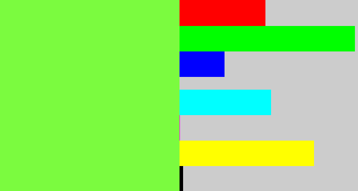 Hex color #7bfb3f - kiwi green