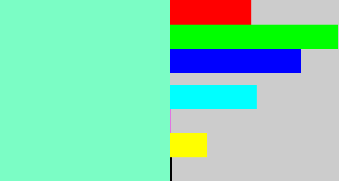 Hex color #7bfdc5 - light aquamarine