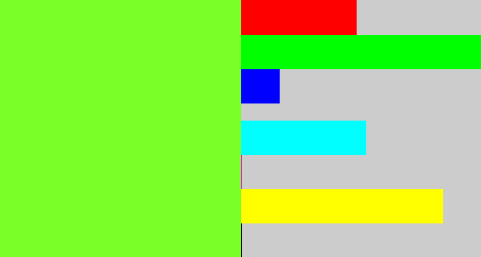 Hex color #7bff29 - acid green