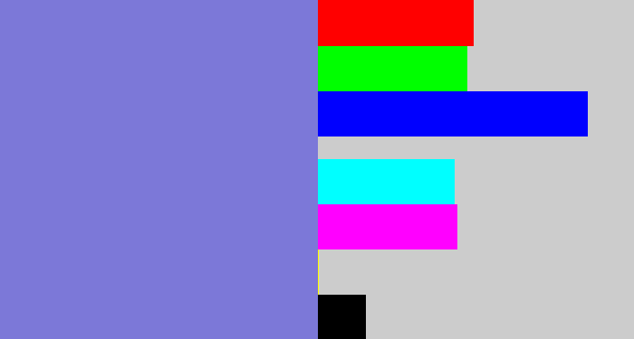 Hex color #7c78d8 - perrywinkle
