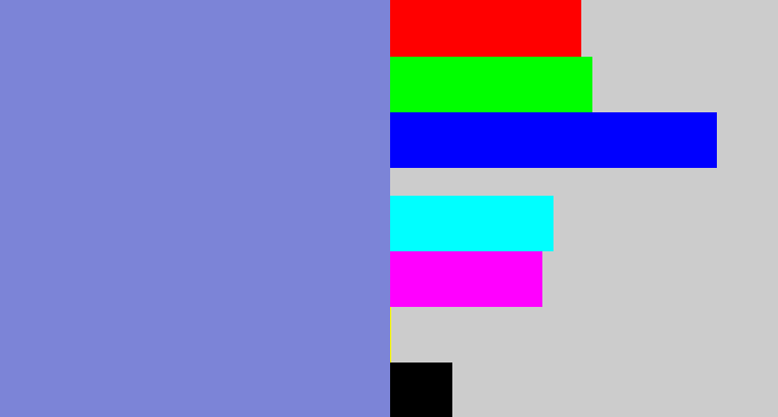 Hex color #7c84d7 - perrywinkle