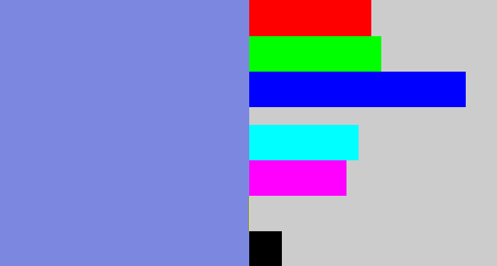 Hex color #7c88df - perrywinkle