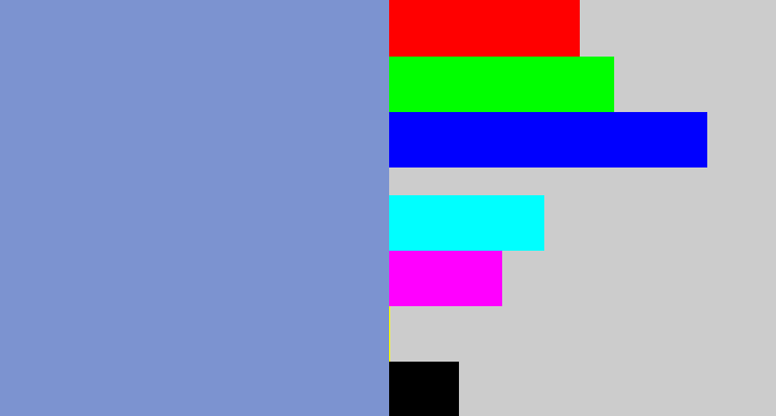 Hex color #7c93d0 - perrywinkle
