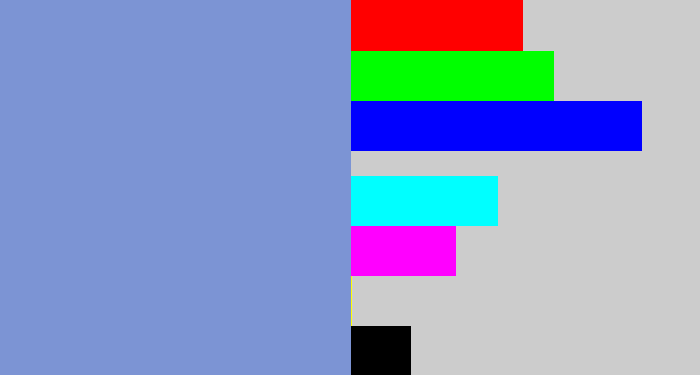Hex color #7c94d4 - perrywinkle