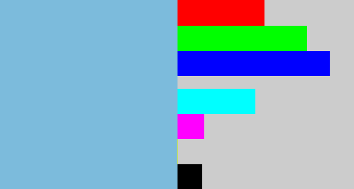 Hex color #7cbbdc - lightblue