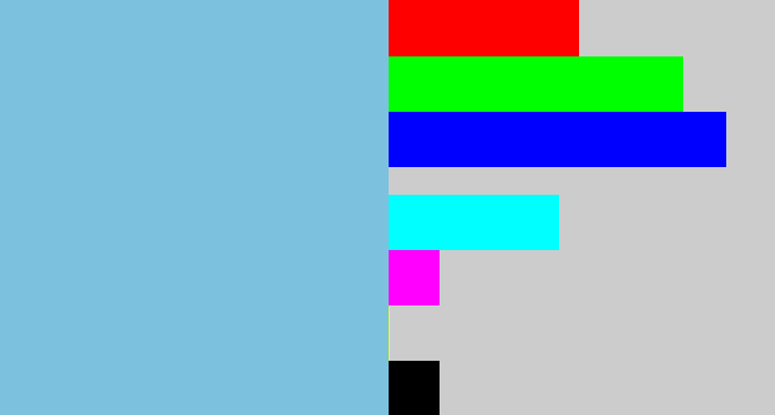Hex color #7cc2de - lightblue