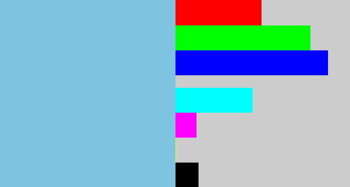 Hex color #7cc4df - lightblue