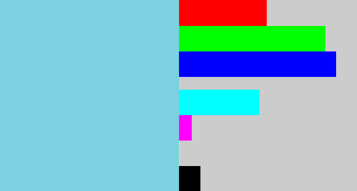 Hex color #7cd1e1 - lightblue