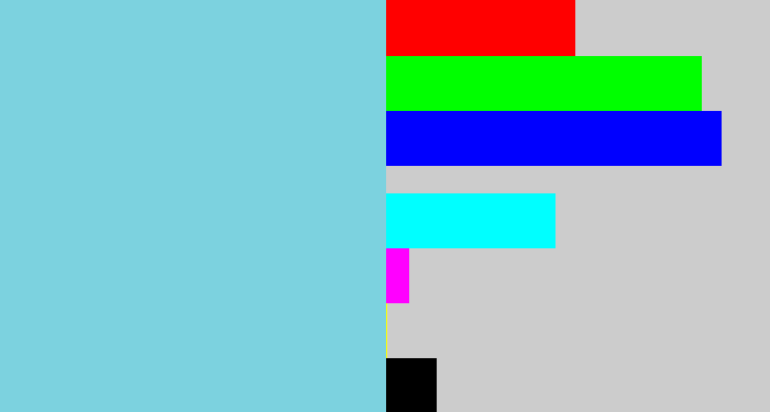 Hex color #7cd2df - lightblue