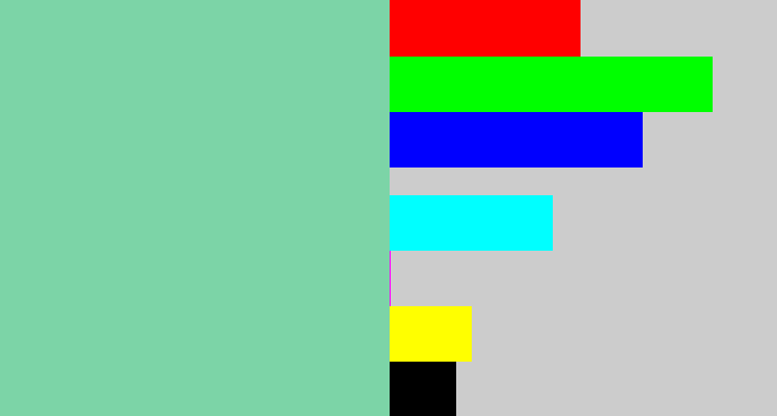 Hex color #7cd4a7 - pale teal